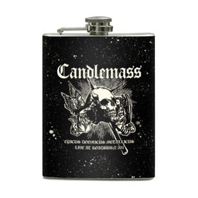 Фляга с принтом Candlemass в Тюмени, металлический корпус | емкость 0,22 л, размер 125 х 94 мм. Виниловая наклейка запечатывается полностью | doom | metal | группы | дум | дум метал | метал | музыка | рок