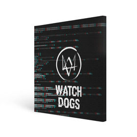 Холст квадратный с принтом WATCH DOGS в Тюмени, 100% ПВХ |  | action | ct os | ded sec | fox | game | gamer | glitch | hacker | player | watch dogs | watch dogs 2 | глитч | знак лиса | игра | компьютерная игра | маркус | хакер