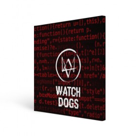 Холст квадратный с принтом WATCH DOGS в Тюмени, 100% ПВХ |  | action | ct os | ded sec | fox | game | gamer | glitch | hacker | player | watch dogs | watch dogs 2 | глитч | знак лиса | игра | компьютерная игра | маркус | хакер