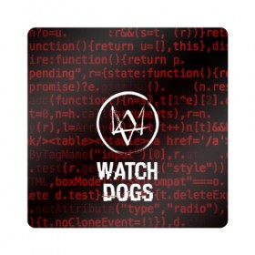 Магнит виниловый Квадрат с принтом WATCH DOGS в Тюмени, полимерный материал с магнитным слоем | размер 9*9 см, закругленные углы | Тематика изображения на принте: action | ct os | ded sec | fox | game | gamer | glitch | hacker | player | watch dogs | watch dogs 2 | глитч | знак лиса | игра | компьютерная игра | маркус | хакер