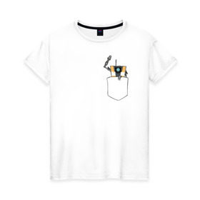 Женская футболка хлопок с принтом Claptrap в Тюмени, 100% хлопок | прямой крой, круглый вырез горловины, длина до линии бедер, слегка спущенное плечо | borderlands 3 | бордерлендс 3