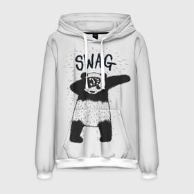 Мужская толстовка 3D с принтом Swag Panda в Тюмени, 100% полиэстер | двухслойный капюшон со шнурком для регулировки, мягкие манжеты на рукавах и по низу толстовки, спереди карман-кенгуру с мягким внутренним слоем. | animal | art | authority | bear | dab | drawing | gesture | graphics | indisputable | panda | swag | wild | авторитет | графика | даб | дикий | жест | животное | искусство | медведь | непререкаемый | панда | рисунок | свэг