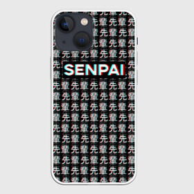 Чехол для iPhone 13 mini с принтом SENPAI GLITCH в Тюмени,  |  | ahegao | anime | black and white | glitch | senpai | аниме | ахегао | глитч | иероглифы | надписи | семпай | сенпай | черно белый