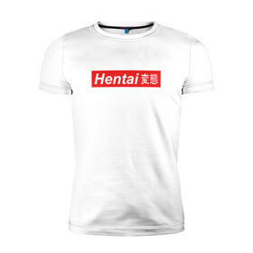 Мужская футболка премиум с принтом Hentai в Тюмени, 92% хлопок, 8% лайкра | приталенный силуэт, круглый вырез ворота, длина до линии бедра, короткий рукав | 