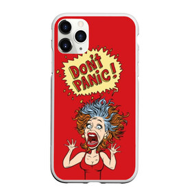 Чехол для iPhone 11 Pro матовый с принтом Dont panic в Тюмени, Силикон |  | colored | comic | drawing | eyes | hair | horror | mouth | no | open | panic | pop art | protruding | retro | screaming | sticking out | woman | волосы | выпученные | глаза | дыбом | женщина | комикс | кричит | нет | открытый | паника | поп арт | ретро | 