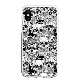 Чехол для iPhone XS Max матовый с принтом Human skulls в Тюмени, Силикон | Область печати: задняя сторона чехла, без боковых панелей | beard | death | fashionable | hairstyle | hat | hipster | human | knitted | men | mustache | skull | street | style | symbol | борода | вязаная | модная | мужчины | прическа | символ | стиль | уличный | усы | хипстер | человеческие | черепа | шап