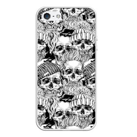 Чехол для iPhone 5/5S матовый с принтом Human skulls в Тюмени, Силикон | Область печати: задняя сторона чехла, без боковых панелей | beard | death | fashionable | hairstyle | hat | hipster | human | knitted | men | mustache | skull | street | style | symbol | борода | вязаная | модная | мужчины | прическа | символ | стиль | уличный | усы | хипстер | человеческие | черепа | шап