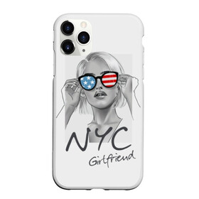 Чехол для iPhone 11 Pro Max матовый с принтом NYC girlfriend в Тюмени, Силикон |  | beautiful | blonde | city | flag | girl | girlfriend | new york | reflection | stars | stripes | usa | блондинка | город | девушка | звезды | красивая | нью йорк | отражение | очки | подруга | полосы | сша | флаг