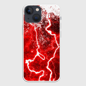 Чехол для iPhone 13 mini с принтом БРЫЗГИ КРАСОК(RED STORM) в Тюмени,  |  | abstraction | tie dye | watercolor | абстракция красок | акварель | акриловый | брызги красок | живопись | краска | потертость красок | размытые краски | текстуры | черно белый | яркие краски