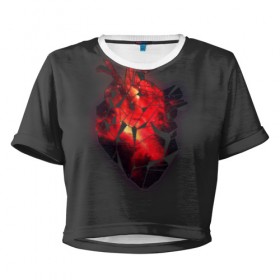 Женская футболка Cropp-top с принтом Space Heart в Тюмени, 100% полиэстер | круглая горловина, длина футболки до линии талии, рукава с отворотами | space
heart
космос
космическое сердце
сердце