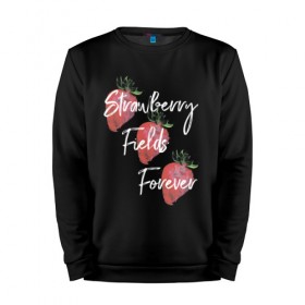 Мужской свитшот хлопок с принтом Strawberry Fields в Тюмени, 100% хлопок |  | Тематика изображения на принте: beatles | forever | strawberry | the beatles | битлз | джон леннон | леннон | форевер | ягода