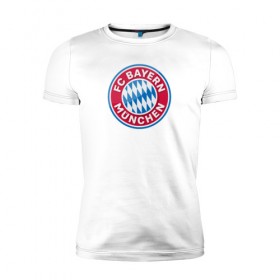 Мужская футболка премиум с принтом Бавария в Тюмени, 92% хлопок, 8% лайкра | приталенный силуэт, круглый вырез ворота, длина до линии бедра, короткий рукав | bayern | бавария | германия | мюнхен