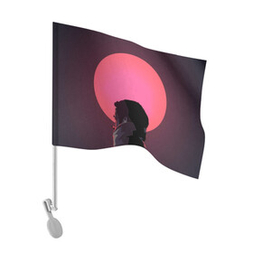 Флаг для автомобиля с принтом Райан Гослинг в Тюмени, 100% полиэстер | Размер: 30*21 см | бегущий по лезвию | райан гослинг