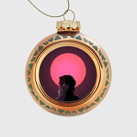 Стеклянный ёлочный шар с принтом Райан Гослинг в Тюмени, Стекло | Диаметр: 80 мм | Тематика изображения на принте: бегущий по лезвию | райан гослинг