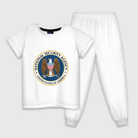 Детская пижама хлопок с принтом NSA. National Security Agency в Тюмени, 100% хлопок |  брюки и футболка прямого кроя, без карманов, на брюках мягкая резинка на поясе и по низу штанин
 | agency | america | national | nsa | of | security | states | united | usa | агентство | америки | безопасности | национальной | разведывательное | соединённые | сообщество | сша | штаты