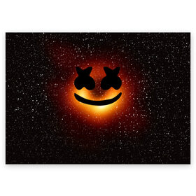Поздравительная открытка с принтом MELLO BLACK HOLE в Тюмени, 100% бумага | плотность бумаги 280 г/м2, матовая, на обратной стороне линовка и место для марки
 | Тематика изображения на принте: black hole | dj | galaxy | hole | marshmello | space | star
nebula | usa | абстракция | америка | вселенная | галактика | звезда | звезды | клубная музыка | космический | маршмелло | музыка | музыкант | планеты | че