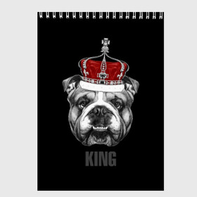 Скетчбук с принтом Английский бульдог с короной в Тюмени, 100% бумага
 | 48 листов, плотность листов — 100 г/м2, плотность картонной обложки — 250 г/м2. Листы скреплены сверху удобной пружинной спиралью | animals | authority | breed | bulldog | cool | crown | dog | english | fighting | head | illustration | inscription | king | muzzle | supreme | swag | авторитет | английский | бойцовый | бульдог | верховный | голова | животные | иллюстрация | король | кор