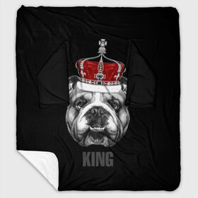 Плед с рукавами с принтом Английский бульдог с короной в Тюмени, 100% полиэстер | Закругленные углы, все края обработаны. Ткань не мнется и не растягивается. Размер 170*145 | animals | authority | breed | bulldog | cool | crown | dog | english | fighting | head | illustration | inscription | king | muzzle | supreme | swag | авторитет | английский | бойцовый | бульдог | верховный | голова | животные | иллюстрация | король | кор