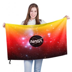 Флаг 3D с принтом NASA в Тюмени, 100% полиэстер | плотность ткани — 95 г/м2, размер — 67 х 109 см. Принт наносится с одной стороны | galaxy | nasa | nebula | space | star | абстракция | вселенная | галактика | звезда | звезды | космический | наса | планеты