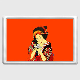 Магнит 45*70 с принтом Японка в Тюмени, Пластик | Размер: 78*52 мм; Размер печати: 70*45 | Тематика изображения на принте: brunette | ceremony | culture | east | flowers | geisha | hairstyle | japan | japanese woman | kimono | makeup | tea | traditions | брюнетка | восток | кимоно | культура | макияж | прическа | традиции | цветы | церемония | чай | чайная | япония | 