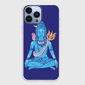 Чехол для iPhone 13 Pro Max с принтом Шива в Тюмени,  |  | blue | cobra | destroyer | destruction | gods | great | hinduism | india | meditation | om | peace | power | religion | shiva | trident | yoga | боги | великий | власть | знание | индия | индуизм | йога | кайлас | кобра | медитация | ом | разрушение | раз