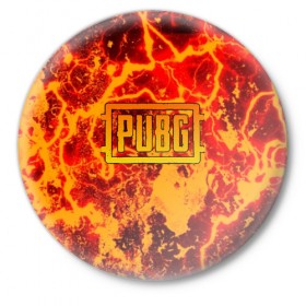 Значок с принтом PUBG в Тюмени,  металл | круглая форма, металлическая застежка в виде булавки | 