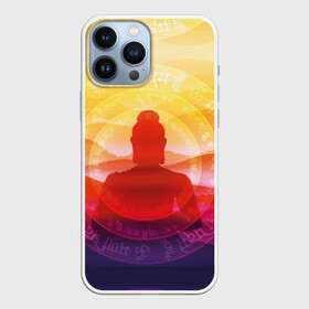 Чехол для iPhone 13 Pro Max с принтом Будда в Тюмени,  |  | buddha | calm | color | enlightenment | india | meditatio | mountains | nature | purple | red | religion | symbol | yellow | yoga | будда | горы | духовность | желтый | индия | йога | красный | медитация | природа | просветление | расслабление | религия |
