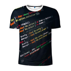 Мужская футболка 3D спортивная с принтом ПРОГРАММИСТ в Тюмени, 100% полиэстер с улучшенными характеристиками | приталенный силуэт, круглая горловина, широкие плечи, сужается к линии бедра | anonymus | cod | hack | hacker | it | program | texture | айти | аноним | анонимус | взлом | код | кодинг | программа | программист | текстура | хак | хакер