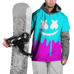 Накидка на куртку 3D с принтом MARSHMELLO в Тюмени, 100% полиэстер |  | colors | dj | marshmello | paints | usa | америка | брызги | клубная музыка | краска | маршмелло | музыка | музыкант
