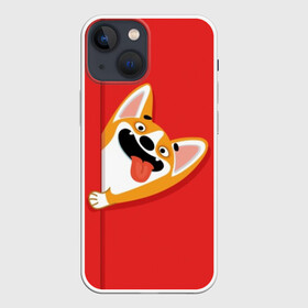 Чехол для iPhone 13 mini с принтом Вельш Корги Пемброк в Тюмени,  |  | animal | breed | corgi | dog | funny | illustration | looks | pembroke | shows | tongue | welsh | вельш | выглядывает | животное | иллюстрация | корги | пемброк | показывает | порода | смешная | собака | язык