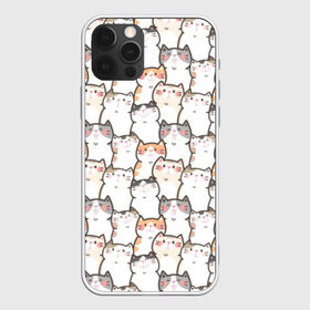 Чехол для iPhone 12 Pro Max с принтом Кошки в Тюмени, Силикон |  | animal | cats | ears | funny | illustration | kittens | mustache | pink | ruddy | sad | весёлые | грустные | животное | иллюстрация | коты | котята | розовые | румяные | усы | уши