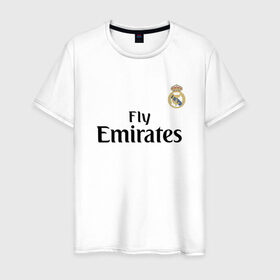 Мужская футболка хлопок с принтом MARCELO REAL в Тюмени, 100% хлопок | прямой крой, круглый вырез горловины, длина до линии бедер, слегка спущенное плечо. | marcelo | real | real madrid | марсело | реал | реал мадрид