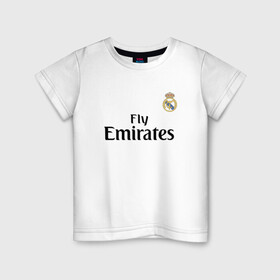 Детская футболка хлопок с принтом BENZEMA REAL в Тюмени, 100% хлопок | круглый вырез горловины, полуприлегающий силуэт, длина до линии бедер | benzema | real | real madrid | бензема | карим бензема | реал | реал мадрид