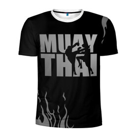 Мужская футболка 3D спортивная с принтом Muay Thai в Тюмени, 100% полиэстер с улучшенными характеристиками | приталенный силуэт, круглая горловина, широкие плечи, сужается к линии бедра | fight | muay thai | thai boxing | ufc | бокс | ката | кикбоксин | лаос | лоу кик | муай | мьянма | поединок | таиланд | тай | тайский | таолу