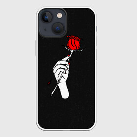 Чехол для iPhone 13 mini с принтом Lil Peep (Rose) в Тюмени,  |  | Тематика изображения на принте: baby | broken | cry | lil | lil peep | peep | rap | rose | лил | лил пип | пип | реп | роза | сердце