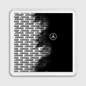 Магнит 55*55 с принтом Mercedes в Тюмени, Пластик | Размер: 65*65 мм; Размер печати: 55*55 мм | amg | mercedes | авто | автомобиль | иномарка | логотип | машина | мерседес | текстура