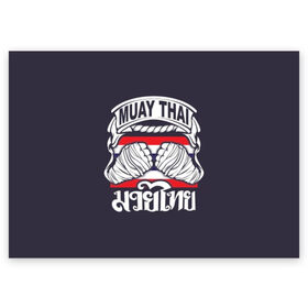 Поздравительная открытка с принтом Muay Thai в Тюмени, 100% бумага | плотность бумаги 280 г/м2, матовая, на обратной стороне линовка и место для марки
 | fight | muay thai | thai boxing | ufc | бокс | ката | кикбоксин | лаос | лоу кик | муай | мьянма | поединок | таиланд | тай | тайский | таолу