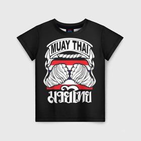 Детская футболка 3D с принтом Muay Thai в Тюмени, 100% гипоаллергенный полиэфир | прямой крой, круглый вырез горловины, длина до линии бедер, чуть спущенное плечо, ткань немного тянется | Тематика изображения на принте: fight | muay thai | thai boxing | ufc | бокс | ката | кикбоксин | лаос | лоу кик | муай | мьянма | поединок | таиланд | тай | тайский | таолу