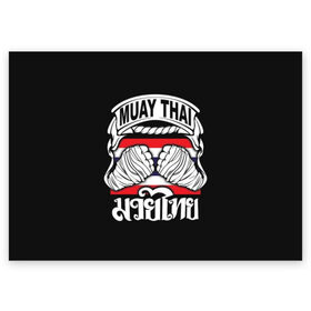 Поздравительная открытка с принтом Muay Thai в Тюмени, 100% бумага | плотность бумаги 280 г/м2, матовая, на обратной стороне линовка и место для марки
 | fight | muay thai | thai boxing | ufc | бокс | ката | кикбоксин | лаос | лоу кик | муай | мьянма | поединок | таиланд | тай | тайский | таолу