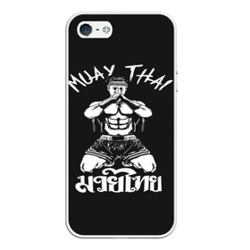 Чехол для iPhone 5/5S матовый с принтом Muay Thai в Тюмени, Силикон | Область печати: задняя сторона чехла, без боковых панелей | fight | muay thai | thai boxing | ufc | бокс | ката | кикбоксин | лаос | лоу кик | муай | мьянма | поединок | таиланд | тай | тайский | таолу