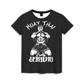 Женская футболка 3D с принтом Muay Thai в Тюмени, 100% полиэфир ( синтетическое хлопкоподобное полотно) | прямой крой, круглый вырез горловины, длина до линии бедер | fight | muay thai | thai boxing | ufc | бокс | ката | кикбоксин | лаос | лоу кик | муай | мьянма | поединок | таиланд | тай | тайский | таолу