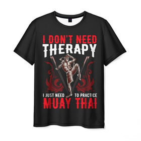 Мужская футболка 3D с принтом Muay Thai в Тюмени, 100% полиэфир | прямой крой, круглый вырез горловины, длина до линии бедер | fight | muay thai | thai boxing | ufc | бокс | ката | кикбоксин | лаос | лоу кик | муай | мьянма | поединок | таиланд | тай | тайский | таолу