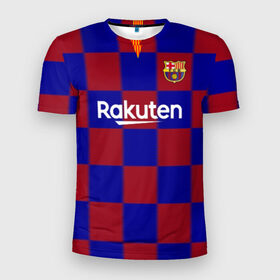 Мужская футболка 3D спортивная с принтом Barcelona Messi в Тюмени, 100% полиэстер с улучшенными характеристиками | приталенный силуэт, круглая горловина, широкие плечи, сужается к линии бедра | barca | fc barca | fc barcelona | барса | лионель месси | мадрид барселона | фк барселона | форма барселоны | форма месси | футбольная форма | юнайтед барселона