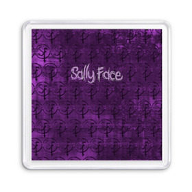 Магнит 55*55 с принтом Sally Face (Pattern). в Тюмени, Пластик | Размер: 65*65 мм; Размер печати: 55*55 мм | 