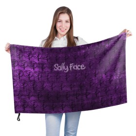 Флаг 3D с принтом Sally Face (Pattern). в Тюмени, 100% полиэстер | плотность ткани — 95 г/м2, размер — 67 х 109 см. Принт наносится с одной стороны | Тематика изображения на принте: 