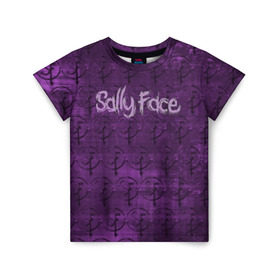 Детская футболка 3D с принтом Sally Face (Pattern). в Тюмени, 100% гипоаллергенный полиэфир | прямой крой, круглый вырез горловины, длина до линии бедер, чуть спущенное плечо, ткань немного тянется | Тематика изображения на принте: 