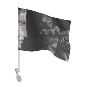 Флаг для автомобиля с принтом SINGULARITY #1 в Тюмени, 100% полиэстер | Размер: 30*21 см | квадрат | мода | сатуя | чёрно белое