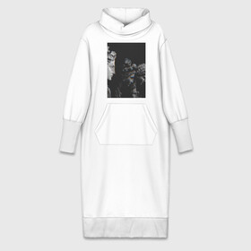 Платье удлиненное хлопок с принтом SINGULARITY 1 в Тюмени,  |  | квадрат | мода | сатуя | чёрно белое