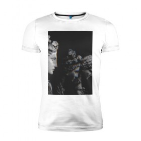 Мужская футболка премиум с принтом SINGULARITY #1 в Тюмени, 92% хлопок, 8% лайкра | приталенный силуэт, круглый вырез ворота, длина до линии бедра, короткий рукав | квадрат | мода | сатуя | чёрно белое