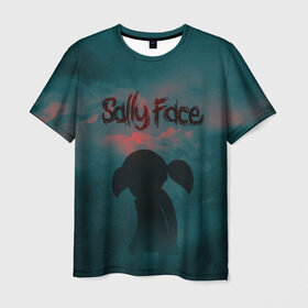Мужская футболка 3D с принтом Sally Face (Силуэт). в Тюмени, 100% полиэфир | прямой крой, круглый вырез горловины, длина до линии бедер | Тематика изображения на принте: face | game | horror | larry | sally | sally face | sanity s fall | игра | ларри | мальчик с протезом | салли | салли фейс | ужасы